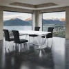 Furniture of America - Holbaek - 4 Pc. Dining Table Set, Silver - 80", SB Chair