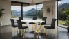 Furniture of America - Holbaek - 6 Pc. Dining Table Set, Gold - 80", GB Chair