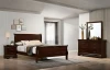 Furniture of America - Louis Philippe - 4 Pc. Queen Bedroom Set w/ 2NS - Dark Cherry -