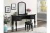 3 Piece Vanity Set Black Finish