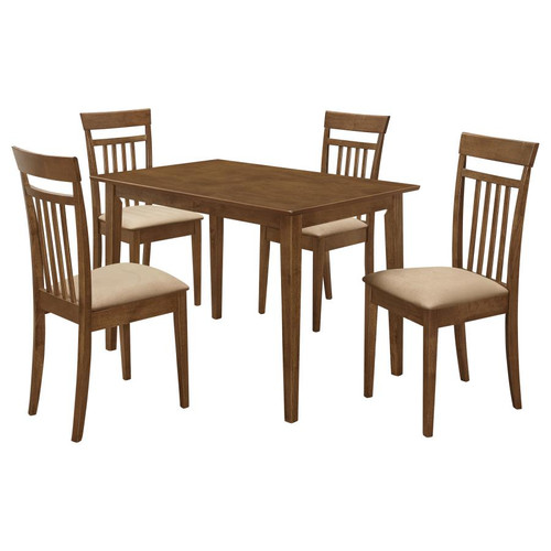 5-piece Dining Set Chestnut and Tan