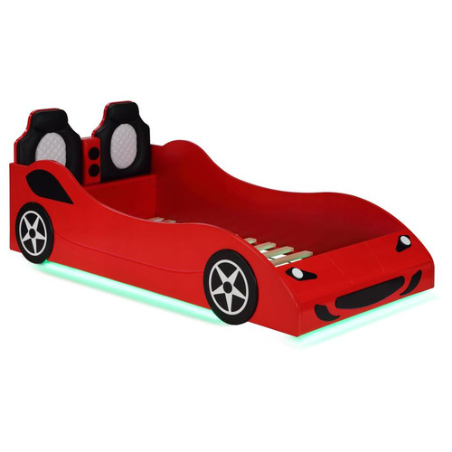Cruiser Twin LED Car Bed Red