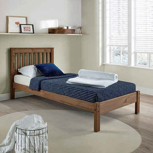 Rustic Mahogany Finish Twin Size Bed