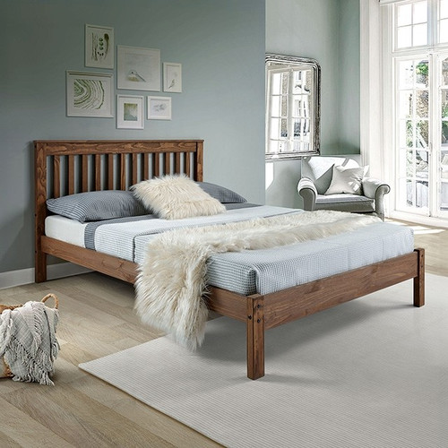 Rustic Mahogany Finish Full Size Bed