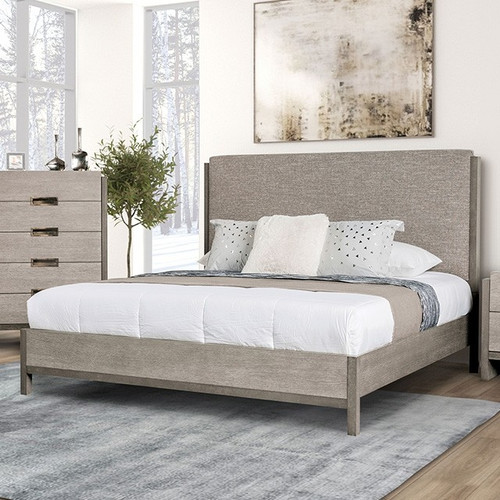 Grimsby Stone Gray Queen Size Bed