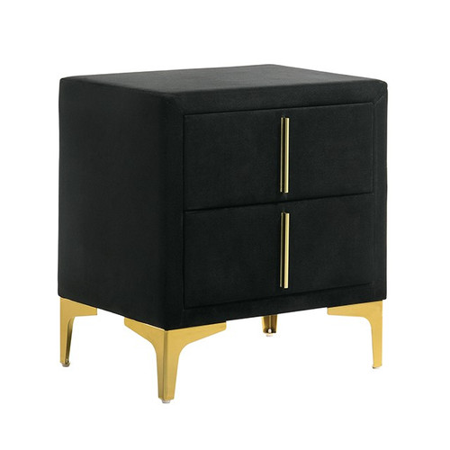 Art Deco Glam Black / Gold Nightstand