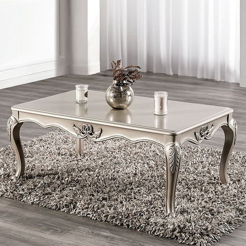 Vintage Glam Champagne Finish Coffee Table