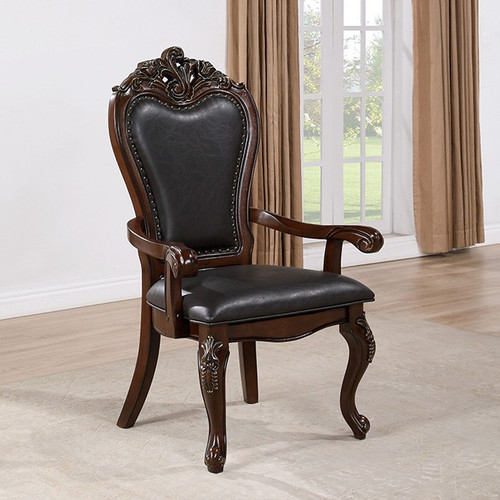 Manzanita Dark Cherry/Black Set of 2 Arm Chairs