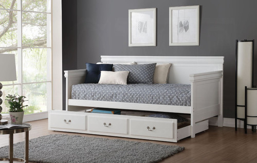Louis Inspired White Finish Twin Size Daybed