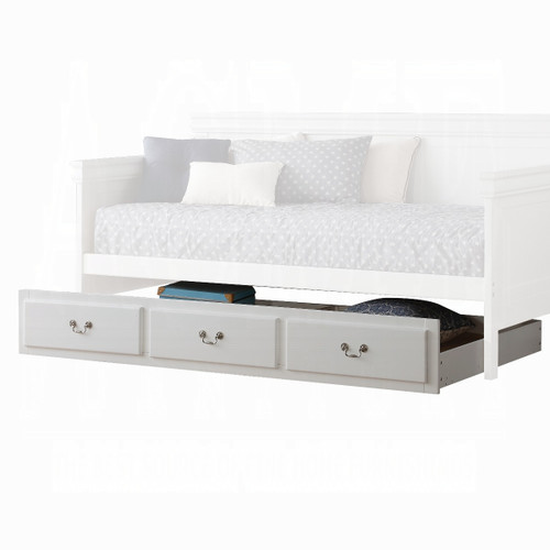 Bailee Twin Size White Finish Trundle