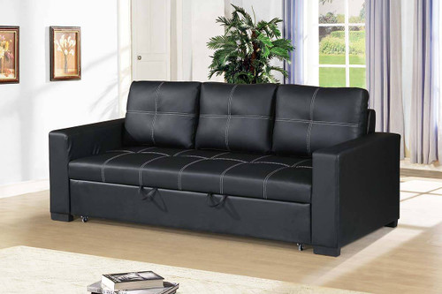 Black White Stitching Sofa Adjustable Bed
