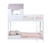 Solenne White/Pink Wood Twin over Twin Bunk Bed Frame