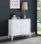 Clem White Wood Console Table with Magnetic Door Catches