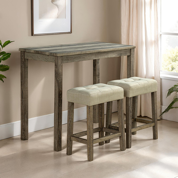 Lenvik 3 Piece Brown/Beige Dining Table Set