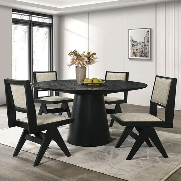 Tottenham 5 Piece Black Dining Table Set