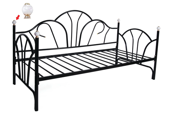 White Metal Day Bed with Bed Frame