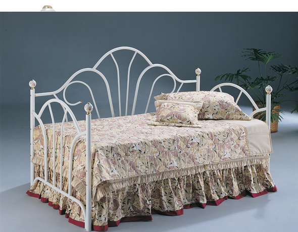 White Metal Day Bed with Bed Frame