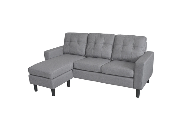 Mellone Light Grey Reversible Chaise Couch Sofa Sectional