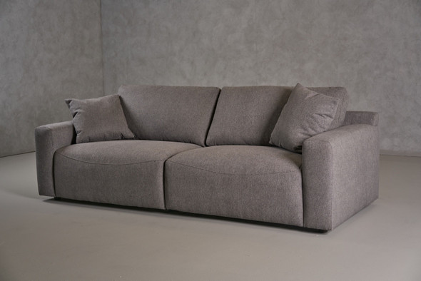 Modern Low-Profile Design Grey Fabric Couch Sofa