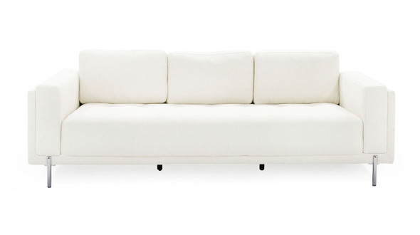 Casa Schmidt Modern Off White Fabric Couch Sofa