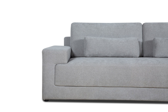Casa Loki Modern Grey Fabric 4-Seat Couch Sofa