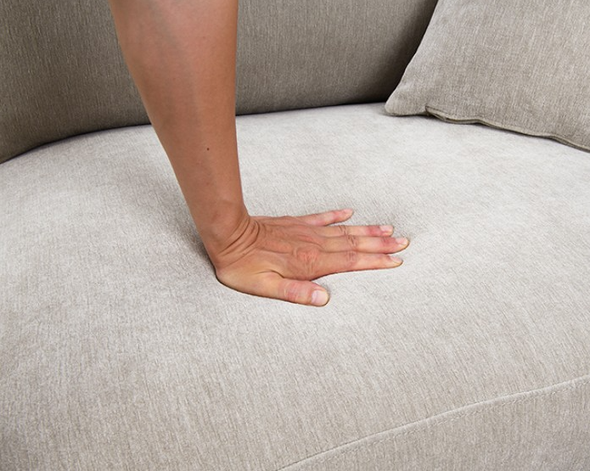 Watton Mid-Century Modern Chenille Light Gray Couch Loveseat