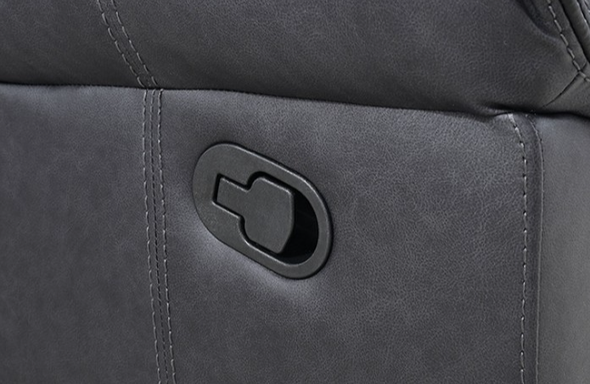 Furniture of America Black Glider Recliner Leatherette Contrast Welt NX6001BK-CH