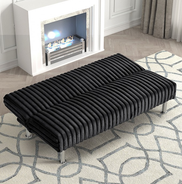 Furniture of America Black Couch Sofa Futon Sofa Bed FM2903BK