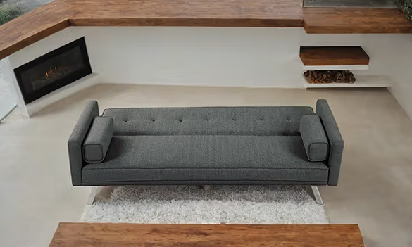 Furniture of America Dark Grey Couch Sofa Futon Sofa Bed TM2001DG