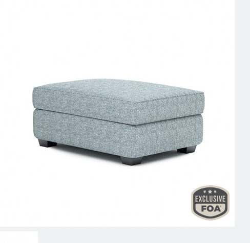 Furniture of America Teal Polyester Fiber Queensbury Ottoman FM61113TL-OT-PT