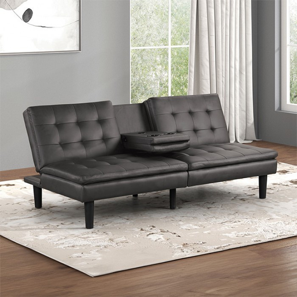 Furniture of America Grey Couch Sofa Futon Sofa Bed FM2908GY