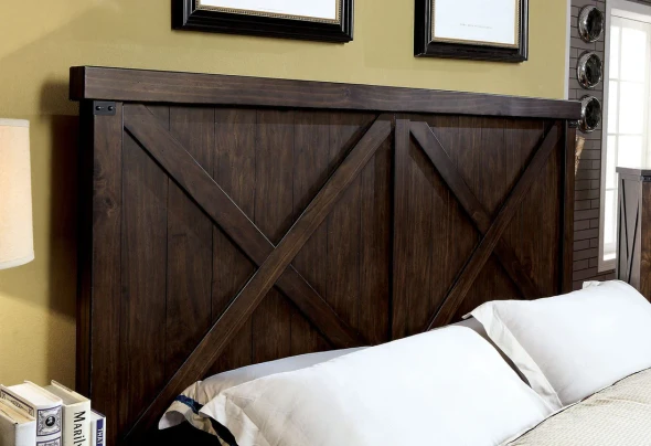 Furniture of America - Bianca Queen Bed in Dark Walnut