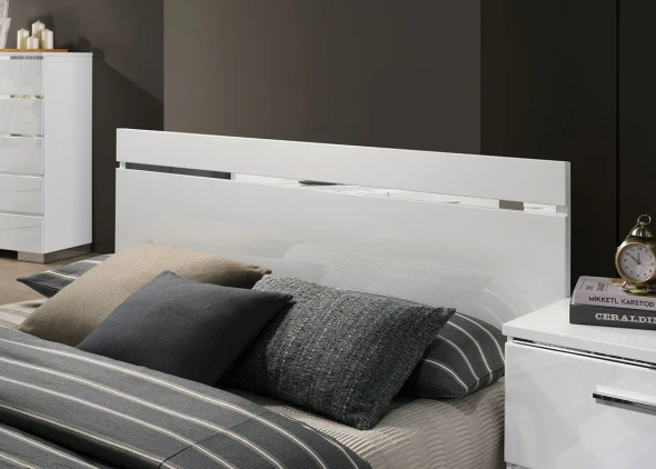 Furniture of America - Erlach Queen Bed in White/Chrome