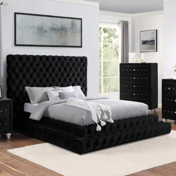 Furniture of America - Stefania E.King Bed in Black