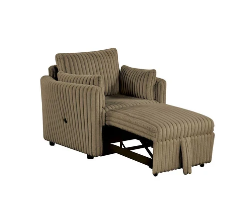 Furniture of America - Denholme Chair w/ Pull Out in Brown