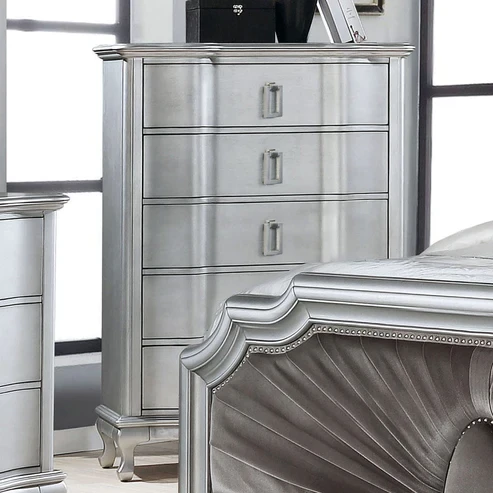 Furniture of America - Aalok Chest in Silver