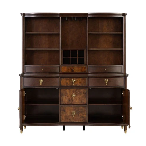 Furniture of America - Westerham Hutch & Buffet in Dark Cherry