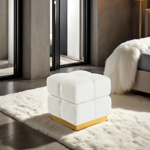 Furniture of America - Aileen Storage Stool in Beige