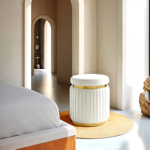 Furniture of America - Dottie Stool in White