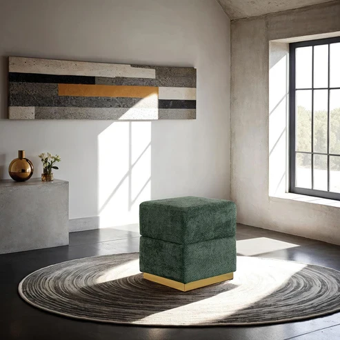 Furniture of America - Krysten Storage Stool in Green