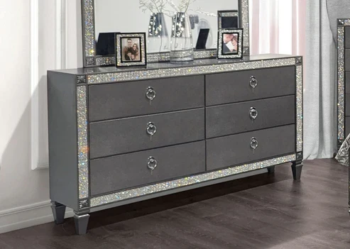 Furniture of America - Lyanne Dresser in Gray