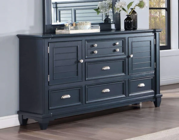 Furniture of America - Manzanillo Dresser in Slate Blue