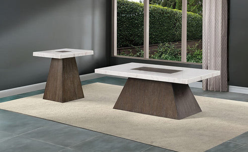 Furniture of America - Grasten Square End Table in Ash Gray
