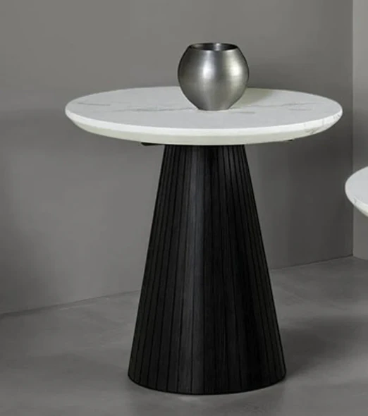 Furniture of America - Sindal Round End Table in Black