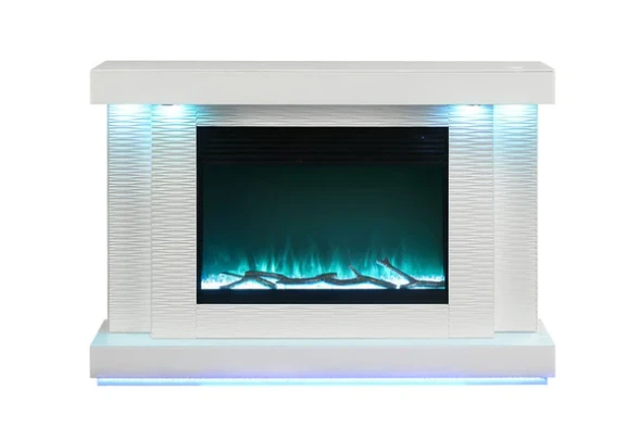 Furniture of America - Dorrit 55" Electric Fireplace in White
