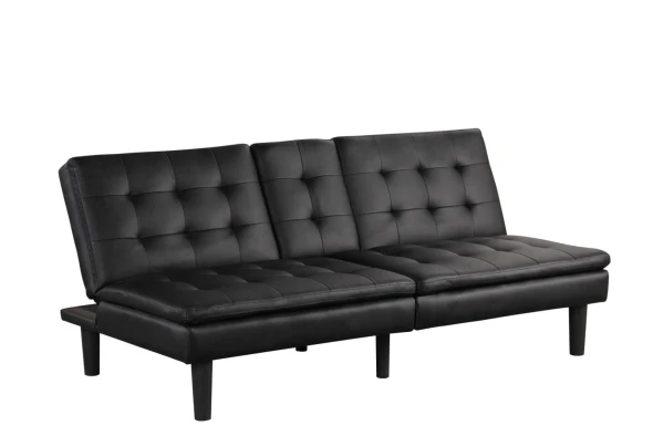 Furniture of America - Eidsberg Futon Sofa Bed w/ Drop Down Table in Black