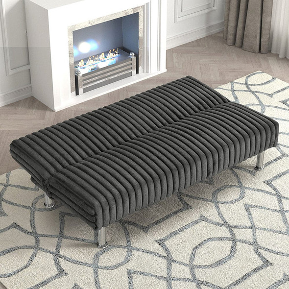 Furniture of America - Hinwil Futon Sofa Bed in Charcoal