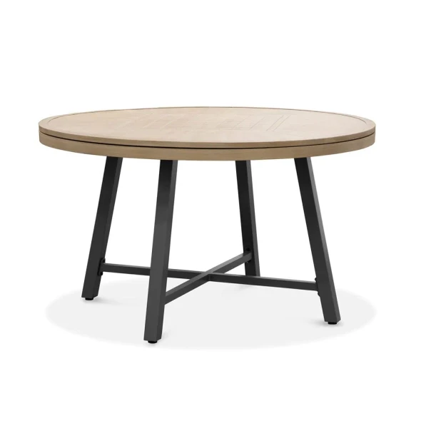 Furniture of America - Lyon Game Table in Black/Natural/Brown