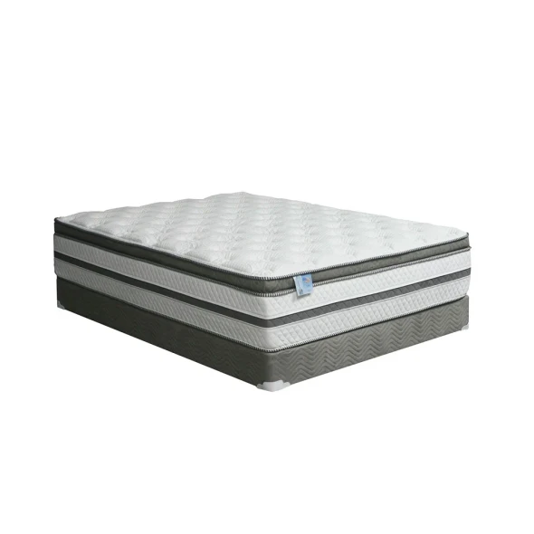 Furniture of America - Siddalee 16" Euro Pillow Top Mattress, Full in White/Gray