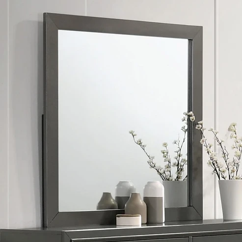 Furniture of America - Alison Mirror in Metallic Gray